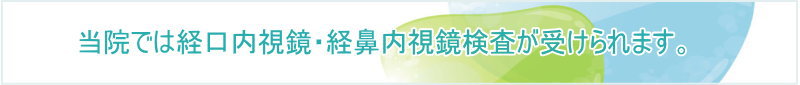 当院では経口内視鏡・経鼻内視鏡検査が受けられます。